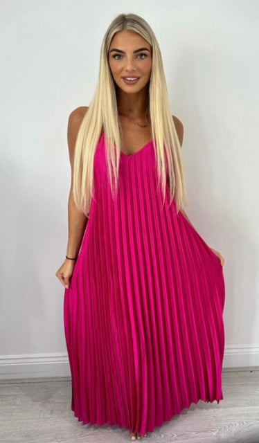 Pleated Summer Maxi Dress