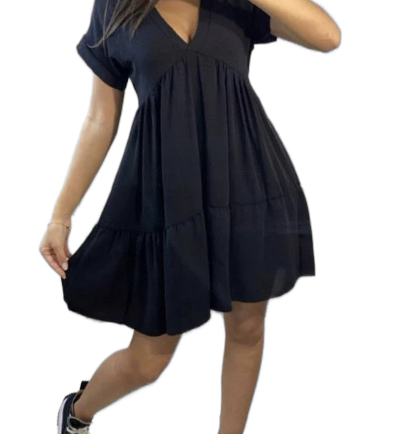 Short Sleeve Swing Dress