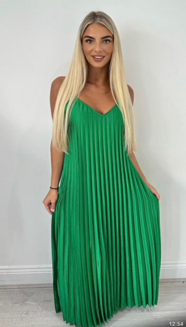 Pleated Summer Maxi Dress