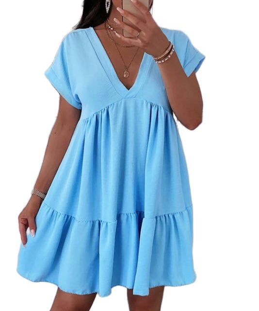 Short Sleeve Swing Dress